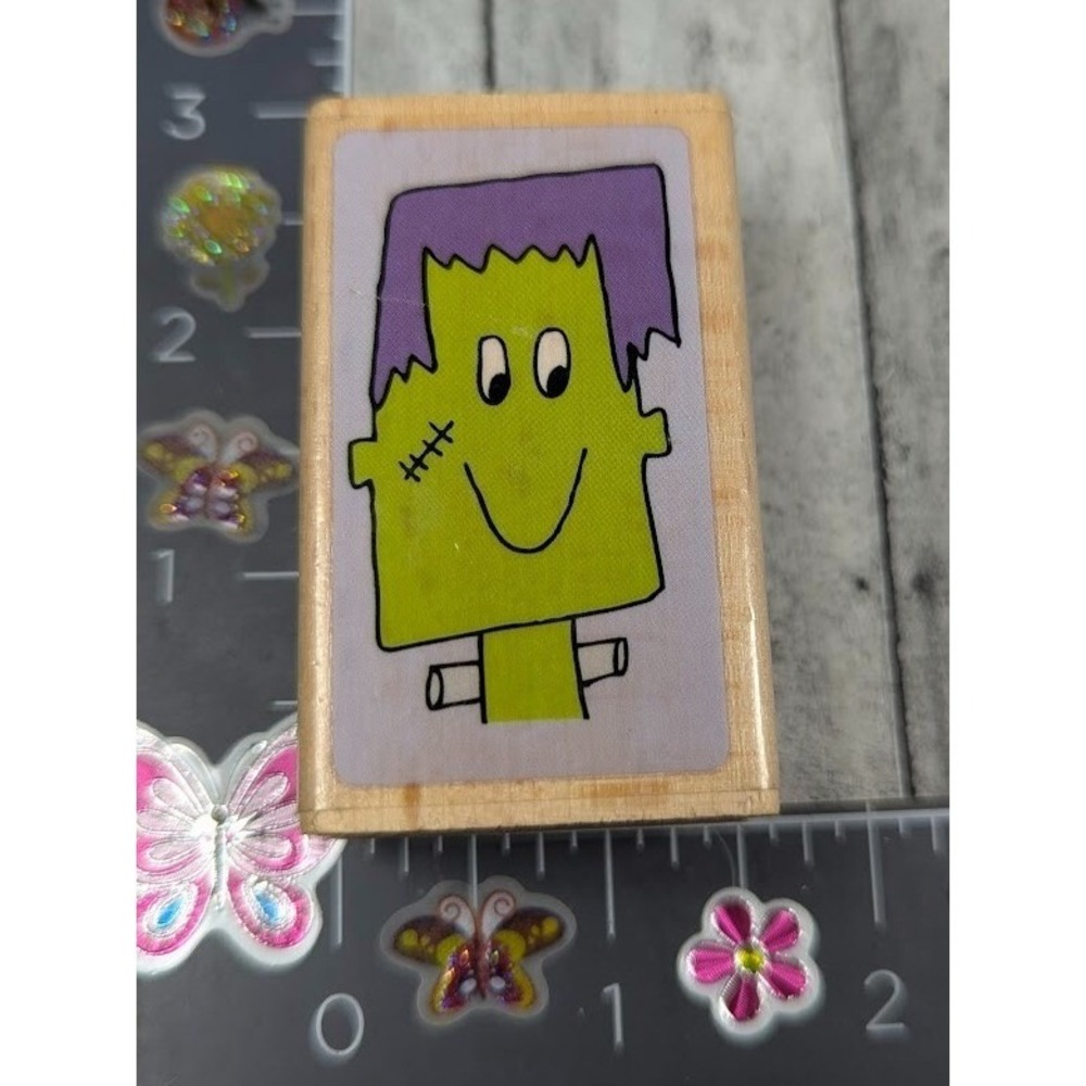 Studio G Frankenstein Monster Halloween 2007 Rubber Stamp Wood #M35